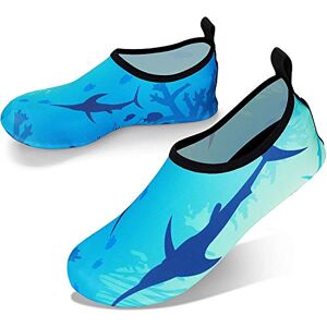 JOTO Water Shoes Chaussons Aquatiques Homme Femme, Chaussures de Plage de Mer de Piscine Sandales Plastiques, Anti Sable Antidérapant Sèche Vite dans l’Eau, sur la Plage ou Yoga- Océan-24.2CM - Publicité