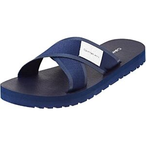 Calvin Klein Jeans Sandales Homme Prefresato Crisscros Badge Sandales De Bain, Bleu (Rich Navy), 41 - Publicité