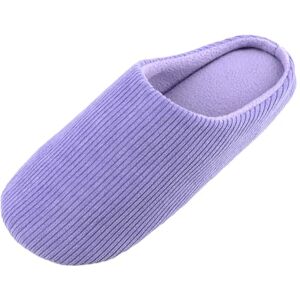 Knixmax Pantoufles Femmes Hommes Chaussons en Mousse à Mémoire Chausson Hiver Accueil Slippers Mixte Adulte A Violet 40-41EU - Publicité