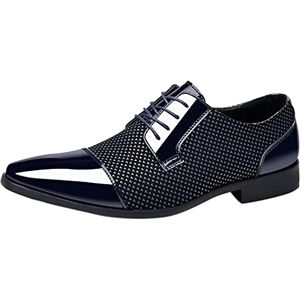 TDEOK Chaussures Homme en Cuir PU Verni Brillant Style Brogues Chaussures d'affaires à Lacets Chaussures Formelles Homme Bout Pointu Britanique Shoes Hommes Chaussure synthétiques Cuir Mocassins - Publicité