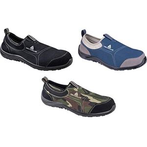 Deltaplus Delta Plus Panoply Miami S1P Sécurité sur toile Slip on Coque en acier Noir Baskets Sneakers (UK 4) - Publicité