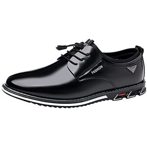 TDEOK Hommes Chaussure de Mariage Oxford Chaussures en Cuir synthétiques Chaussure de Smoking Business Britanique Shoes Chaussures de Marche Classique laquée Bleu, Noir, Blanc, Marron 39-48 - Publicité