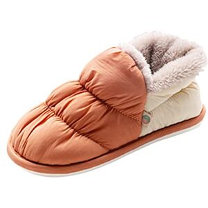 ZYUEER Chaussons Femme Hiver Pantoufles Chaud Duvet Homme d'intérieur Imperméables Chaussons à Fermées Chaussons Chambre Toison de Corail Doublure Chausson Unisexe - Publicité