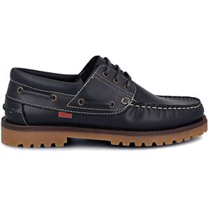 PAYMA Chaussures Bateau Sport pour Homme Femme Enfant Garçon Unisexe en Cuir. Grandes Tailles. Fermeture Lacets et Velcro. Semelle en Caoutchouc. Bleu, EU 37 - Publicité