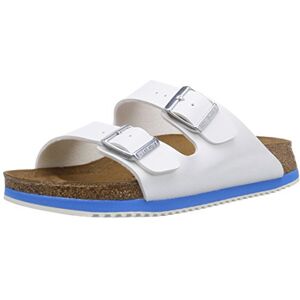 Birkenstock Professional Homme Arizona SL Sandales Bout Ouvert, Blanc (White Ls White/Blue), 41 EU - Publicité