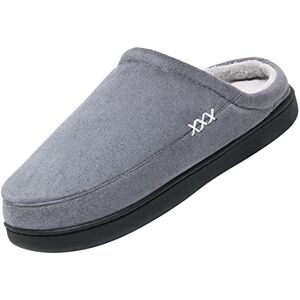 Mishansha Unisexe Chaussons Maison Hiver Chaud Hommes Femmes Pantoufles Mousse à Mémoire Confortable pour Interieur et Exterieur Slippers, Maison Gris 37 - Publicité