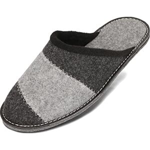 BeComfy Pantoufles en Feutre pour Hommes Semelle en Feutre Ultra-Léger Gris 40-46 EU (Anthracite, Système Taille Chaussures EU, Adulte, Numérique, Moyen, 46) - Publicité