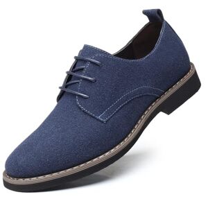 AIMENJOY Chaussures Habillées pour Hommes   Chaussures à Lacets pour Hommes   Suede Shoe en Daim   Chaussures à Lacets en Cuir Derby Mariage Oxford Business Brogues (Blue,40) - Publicité