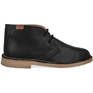 PAYMA Bottes Safari Desert en Cuir Souple pour Hommes et Femmes. Fabriqué en Espagne. Bottines Chaussure Chukka Sport. Semelle en Caoutchouc. Coleur: Noir Souple, Taille: EU 36 - Publicité