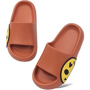 Waysoland Femmes Hommes Plage Chaussons D'été Sliders Sandales,Chaussons Enfant Souples,Salle De Bains Piscine Douche Anti-Slip Pantoufles Tongs pour Intérieur et Extérieur(orange,31/32 EU) - Publicité