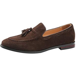 rismart Homme Fait Main Tassels Mocassins Suède Glisser sur Formel Loafers Chaussures SN01759(Café,40 EU) - Publicité