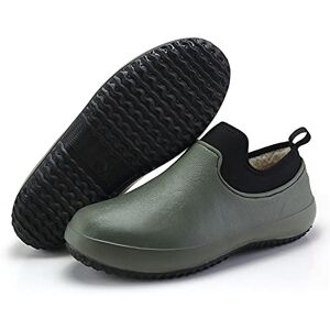 CERYTHRINA Chaussure de Cuisine Impermeable Résistantes à l'huile Caoutchouc Unisex pour Jardinage Antiderapant Sabots de Chef Legere Respirant Adulte Extérieur Bord de Mer Vert-Coton 46 - Publicité