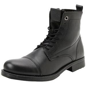 Jack & Jones Homme Jfwshaun Bottes en Cuir Sn Bottines à Lacets, Anthracite, 41 EU - Publicité