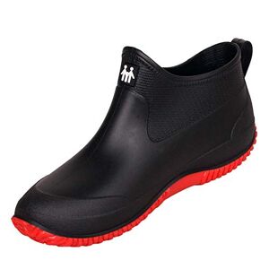 CELANDA Bottes de Pluie Tige Courtes Imperméables Antidérapant Chaussures Mixte Adulte,37 EU,Noir Rouge Section Mince - Publicité