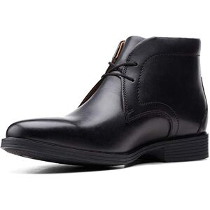 Clarks Men's Whiddon Mid Oxford Boot, Black Leather, 10 - Publicité