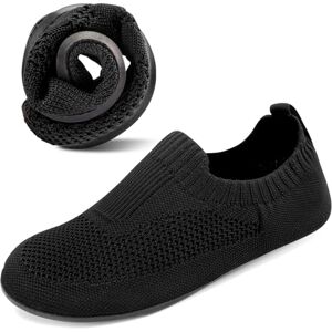 KOWAYI Chaussons Homme Antidérapantes Pantoufles Atmungsaktiv Confort d'intérieur Slippers Semelle en Caoutchouc Unisex Maison Chaussures-HEISE-37 - Publicité