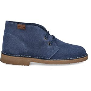 PAYMA Bottes Safari Desert en Cuir pour Hommes et Femmes. Fabriqué en Espagne. Bottines Chaussure Chukka Sport. Fermeture en Dentelle. Semelle en Caoutchouc. Coleur: Jeans, Taille: EU 36 - Publicité