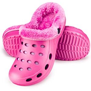 ESTRO Chaussons Femme Hiver Chaud Sabot Fourré Homme Sabot Jardin Fourre Chaussons Homme Hiver Chaud Sabot Fourré Femme A01 (37, Rose) - Publicité