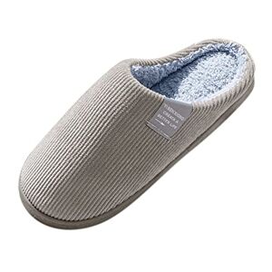 TDEOK On Slip Plush For Men Soft Slippers Flop Shoes Warm House Slippers Mens Flip Men's slipper Bottine Homme Plate Noir (Brown, 42-43) - Publicité