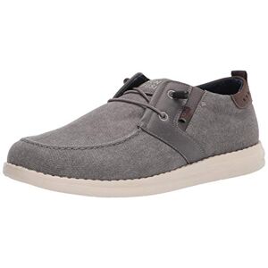 Nunn Bush Homme BREWSKI Wallabee Canvas MOC Toe Bungee Slip-on Mocassin, Gris, 44.5 EU Large - Publicité