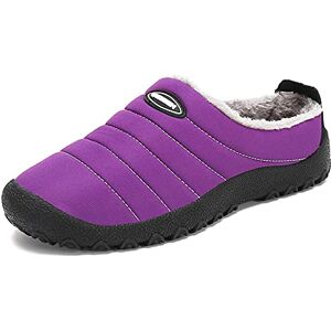 SMajong Hiver Chaussons en Peluche Chaud Pantoufles de Maison Intérieur Imperméables Mules Accueil Slippers Outdoor Coton Chaussures pour Femmes Hommes Grande Taille 40 EU - Publicité