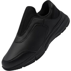 LARNMERN Chaussures de Cuisine Homme Antidérapantes Slip on Chaussures de Travail Impermeable Baskets Fitness Walking Gym Confortable Légères,Noir/41EU - Publicité