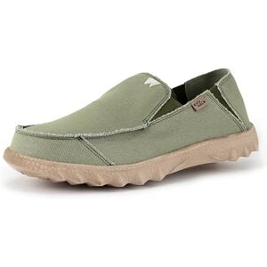 Kickback Couch Chaussures pour Hommes Couleur Mid Green Slip on Légères en Coton pour Hommes Mocassins pour Hommes Chaussures Casual Chaussure d'été pour Hommes Taille EU43 - Publicité