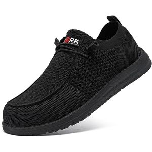 LARNMERN Flâneurs Chaussures de Sécurité Hommes Embout Acier Respirante Amorti Confort Légere Mode (Noir,41.5EU) - Publicité