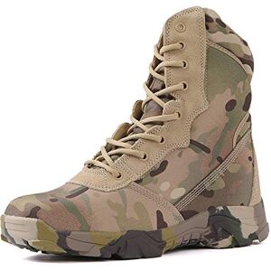 JHKGY Bottines De Combat Militaire Tactique en Plein Air,Bottes Militaires Jungle Combat,Bottes De Randonnée Légères Résistantes À l'eau,Bottes De Randonnée en Plein Air,Camouflage a,38 - Publicité