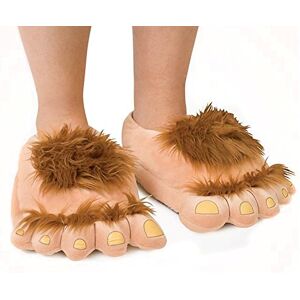 iSpchen Unisexe Adulte Pantoufles Chausson Chaussures Pantoufles en Peluche Bigfoot Chaude Hiver Cadeau(Kaki) - Publicité