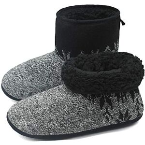 COFACE Homme Haute Qualité Niche Chaussons d'hiver Chaud Anti-dérapant Chaussures doublées pour intérieur/extérieur, Gris Floral, 44 EU - Publicité