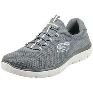 Skechers Homme Summits Baskets Enfiler, Charcoal Mesh/Trim, 47.5 EU - Publicité