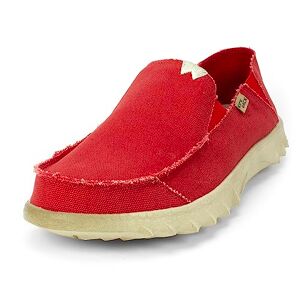 Kickback Couch Chaussures pour Hommes Couleur Red Slip on Légères en Coton pour Hommes Mocassins pour Hommes Chaussures Casual Chaussure d'été pour Hommes Taille EU44 - Publicité