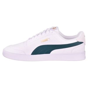 Sneakers pour hommes Puma Shuffle - white/varsitygreen/gold blanc 45 unisex - Publicité