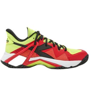 Chaussures de tennis pour hommes Diadora B.Icon 2 AG - yellow fluo dd/black/fiery red rouge 43 male - Publicité