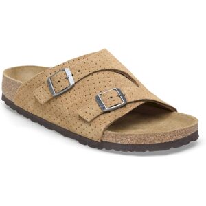 Birkenstock Zürich BS Suede Embossed - Sandales Emboss Dots New Beige 37 - Normal - Publicité