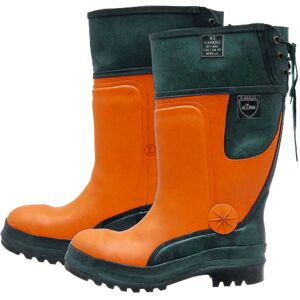 Universel Bottes en caoutchouc, avec protection anti-coupures Orange/vert 46 - Publicité