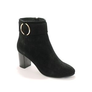 Blancheporte Boots croûte de cuir boucle côté - Blancheporte Noir 38