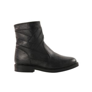 Blancheporte Botillons zippés cuir fourrés laine - jusqu'au 46 - BlancheporteUltra confortables, favoris des pieds frileux, ces botillons en cuir fourrés de laine mélangée sont disponibles jusqu'à la taille 46 !43Noir