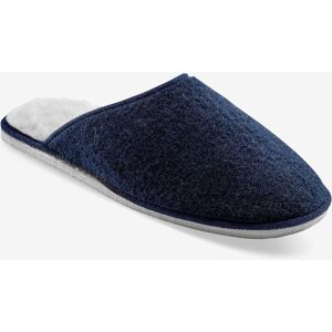 Blancheporte Mules homme silencieuses fourrées laine - BlancheportePantoufles silencieuses forme mules semelle textile aspect feutre : légèreté, discrétion, aucune traces sur sols fragiles !44Bleu