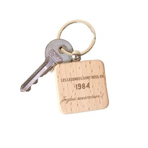 Cadeaux.com porte-cle en bois message generique homme ne en 1984