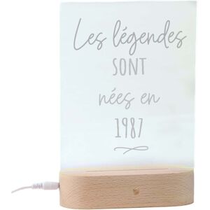 Cadeaux.com lampe 3d plexi prenom et message homme ne en 1987