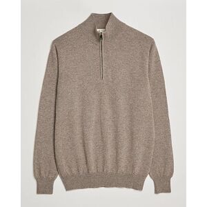 Piacenza Cashmere Cashmere Half Zip Sweater Brown