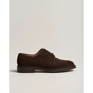 Crockett Jones Pembroke Derbys Dainite Sole Dark Brown Suede