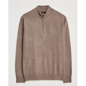 Oscar Jacobson Patton Wool Half-Zip Beige