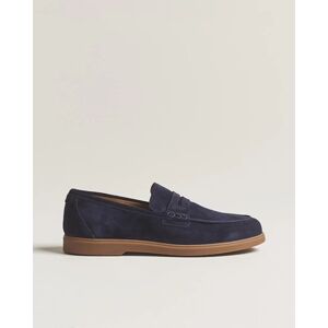 Loake 1880 Lucca Suede Penny Loafer Navy