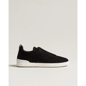 Zegna Triple Stitch Sneakers Black Suede