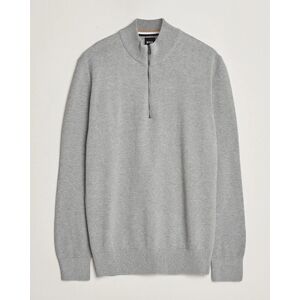 Boss BLACK Ebrando Knitted Half-Zip Silver