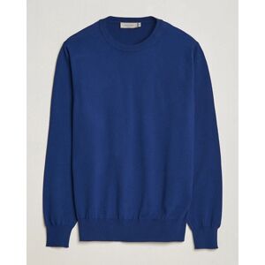 Canali Cotton Crew Neck Pullover Royal Blue