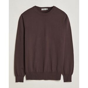 Canali Cotton Crew Neck Pullover Dark Brown